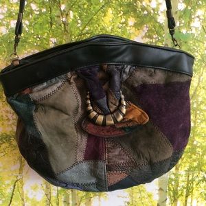Patchwork leather cross body bag